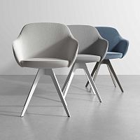 Contemporary armchair INFINITY XL fabricgraywhite