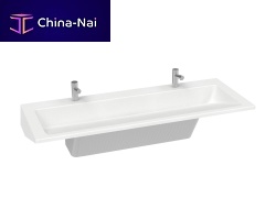 Wall-mounted washbasin LVRD2 quartzdoublerectangular