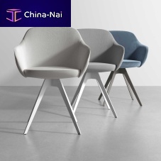 Contemporary armchair INFINITY XL fabricgraywhite