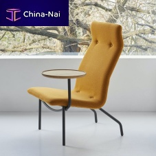 Contemporary armchair LUCIOfabrichigh-backtablet