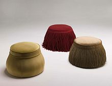Traditional pouf KIR ROYAL/P - 6102fabricroundupholstered
