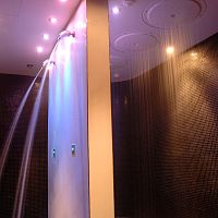 Walk-in shower concreterectangularfor wellness center