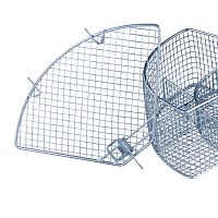 Instrument sterilization basket A 13perforatedstainless steelwire
