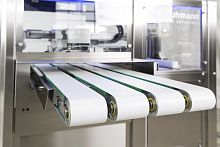 Flexible conveyor belt SERVOFEED PF900modularcardboardtray