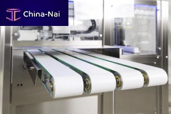 Flexible conveyor belt SERVOFEED PF900modularcardboardtray
