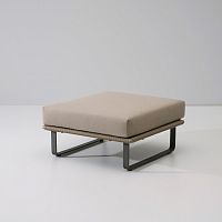 Contemporary pouf BITTAfabricteakaluminum