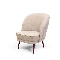 Contemporary fireside chair LITTLEleatherfabricupholstered