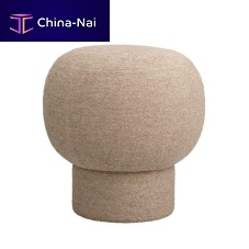 Contemporary pouf CHAMPAGNEplywoodfoamround