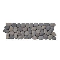 Natural stone border tile MOS-252 pebblemosaic