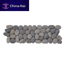 Natural stone border tile MOS-252 pebblemosaic