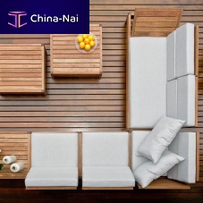 Contemporary sun lounger GRASSwoodenadjustable backrest