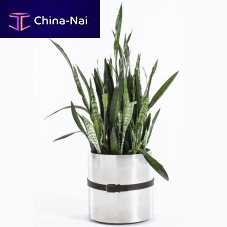 Steel planter stainless steelroundcontemporary