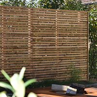 Louvered fence MELIGNYresidentialcommercialwooden