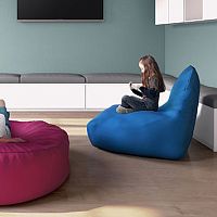 Contemporary bean bag BODENfabricblueyellow