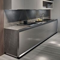 Contemporary kitchen MILANOwoodenglassstone