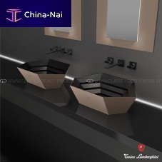 Countertop washbasin Vision ConceptVetroFreddo®without holewith overflow