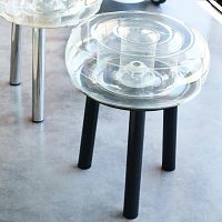 Contemporary stool FLOOFYpolyurethane3-leggedeco-friendly