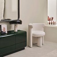 Contemporary chair CLAUDINEindoorfabricbeech base