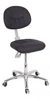 Dental stool height-adjustablewith backreston casters