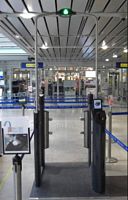 Automated airport border gate IS-EGatewith barcode readerwith passport readerwith boarding pass reader