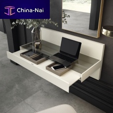 Contemporary dressing table TOPwood veneerlacquered MDFglass