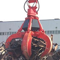 Scrap grab orange peelhydraulicfor the recycling industry