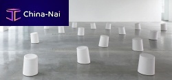Contemporary pouf 10�fabricpolyethylenecontract
