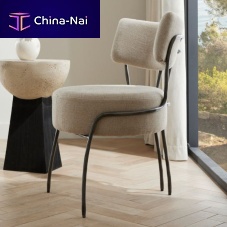 Contemporary chair ENIDindoorlineniron base