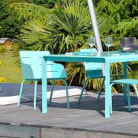 Contemporary chair BIRDoutdoorlacquered aluminumlacquered aluminum base