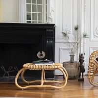Contemporary footrest BOUCLErattan
