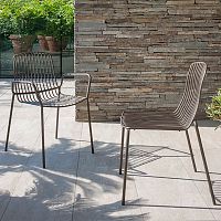 Contemporary chair JASMINEgardenmetalmetal base