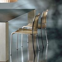 Contemporary chair Alluindoorleatherrope
