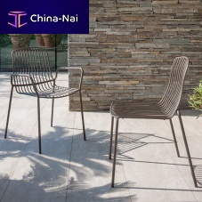 Contemporary chair JASMINEgardenmetalmetal base