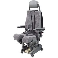 Aircraft cabin seat 318 crewfor pilotwith armrests