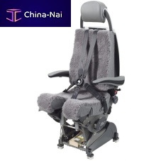 Aircraft cabin seat 318 crewfor pilotwith armrests