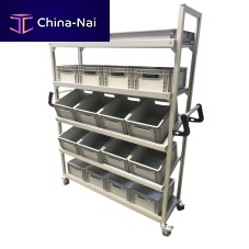 Handling cart with swivel casters