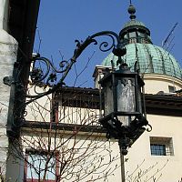 Traditional wall light gardenwrought ironglass
