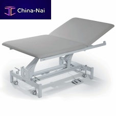 Electric Bobath table GOon casterswith adjustable height backrest2-section