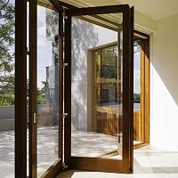 Folding patio door woodenwooden framedouble-glazed