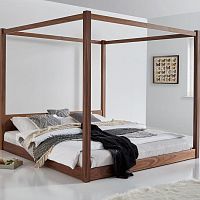 Canopy bed LOW FOUR POSTERdoublecontemporarywooden