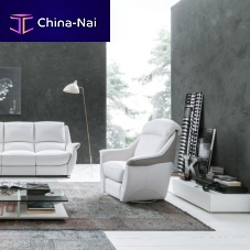 Contemporary armchair BACIOleatherwith footrestreclining