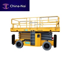 Wheel-mounted scissor lift HS15 Eelectricindoor/outdoorfor construction