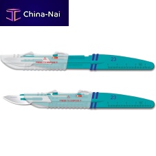 Plastic handle scalpel interchangeable bladesingle-usesafety