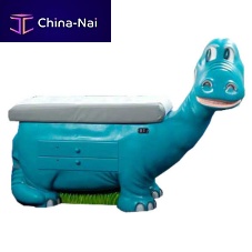 Pediatric examination table Zoopal Dinosaur manualfixed-heightwith storage unit
