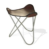 Contemporary footrest HARDOY BUTTERFLYleatherstainless steelcommercial