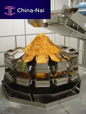 Multihead weighing machine for the food industrywith vibratory feederautomatic
