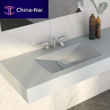 Wall-mounted washbasin SIGMA FALDONcompositewith counterbicolor