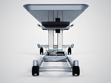 Mobile X-ray table height-adjustable