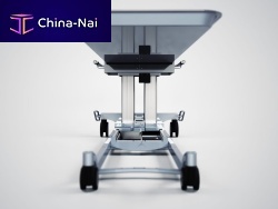 Mobile X-ray table height-adjustable