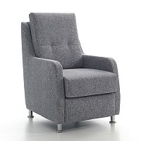 Contemporary armchair Larafabricwith removable cushiongray